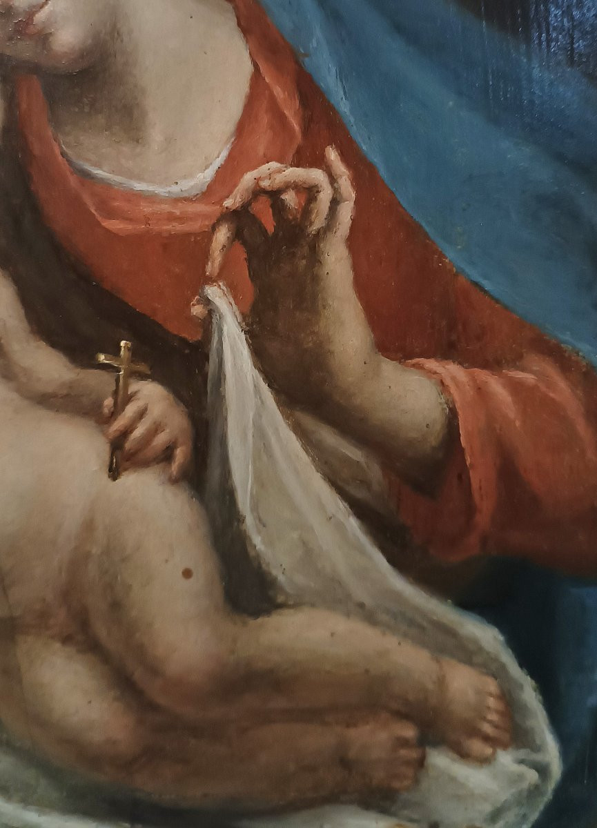 DIPINTO CON MADONNA E BAMBINO FINE XVIII SECOLO -photo-1