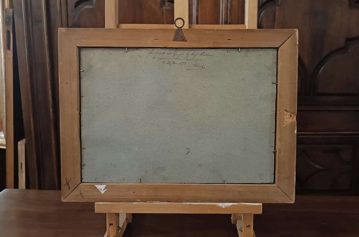 DIPINTO CON MARINA E TEMPESTA FINE XVIII SECOLO -photo-6