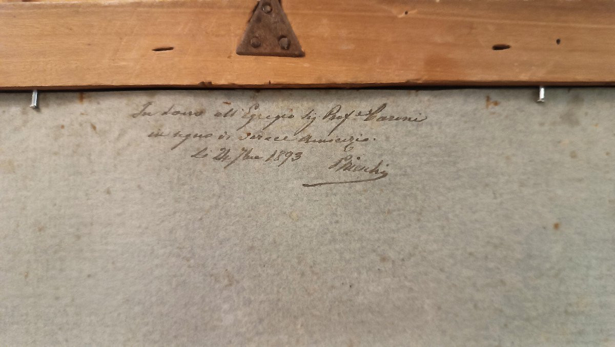 DIPINTO CON MARINA E TEMPESTA FINE XVIII SECOLO -photo-7