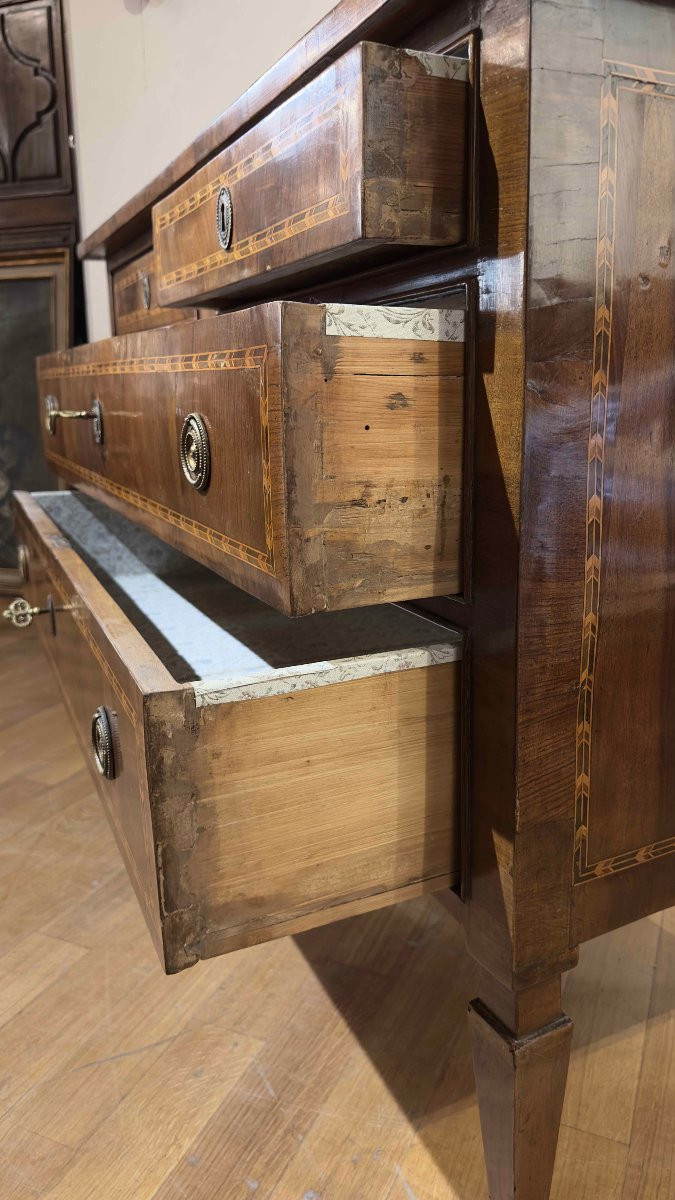 CASSETTONE IN PIUMA DI NOCE NEOCLASSICO SECONDA META’ XVIII SECOLO-photo-2