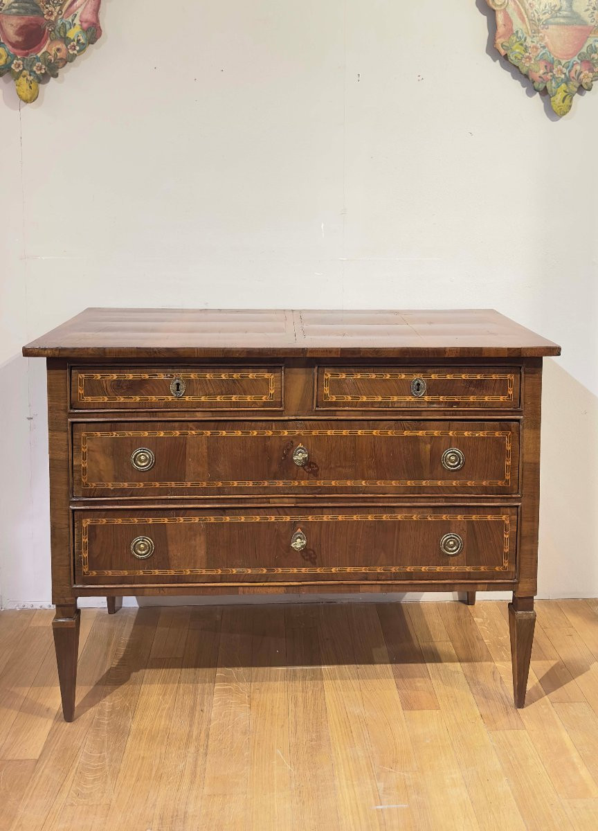 CASSETTONE IN PIUMA DI NOCE NEOCLASSICO SECONDA META’ XVIII SECOLO-photo-5