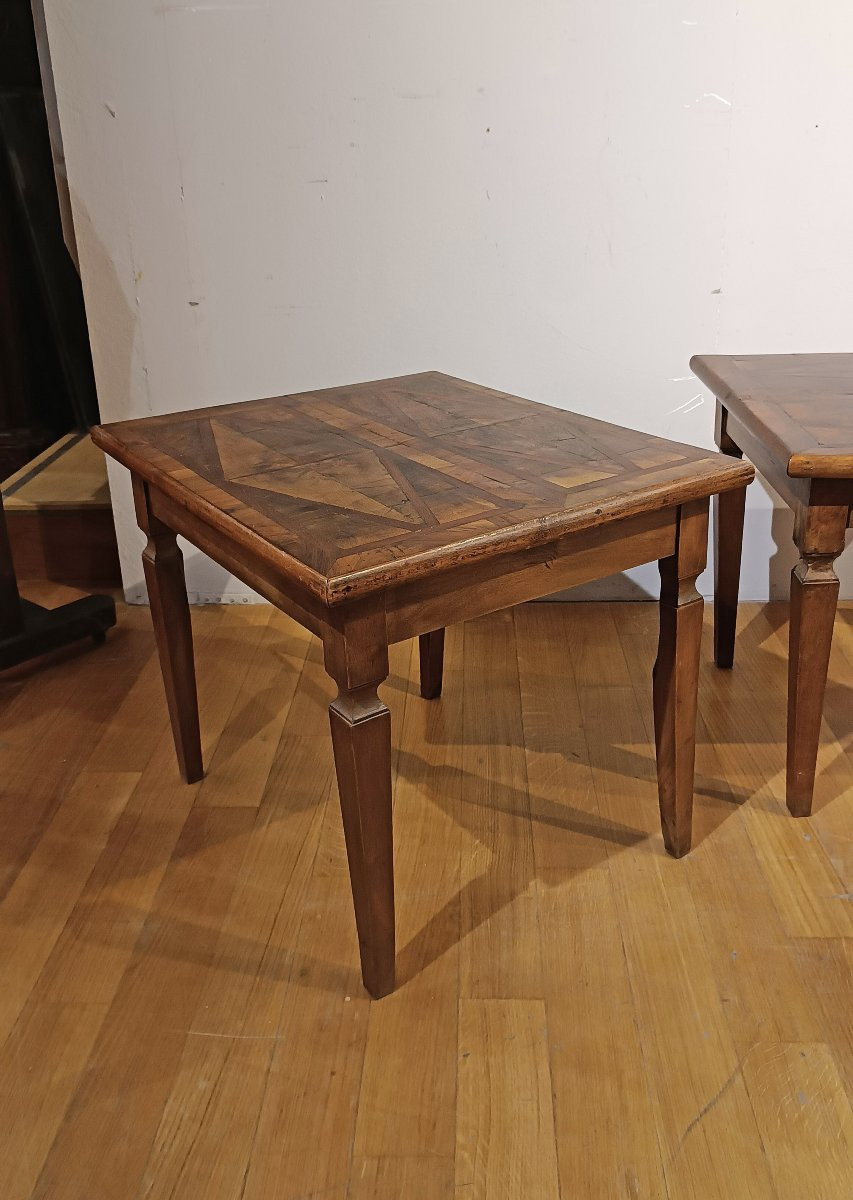 COPPIA DI TAVOLINI BASSI NEOCLASSICI FINE XVIII SECOLO -photo-4