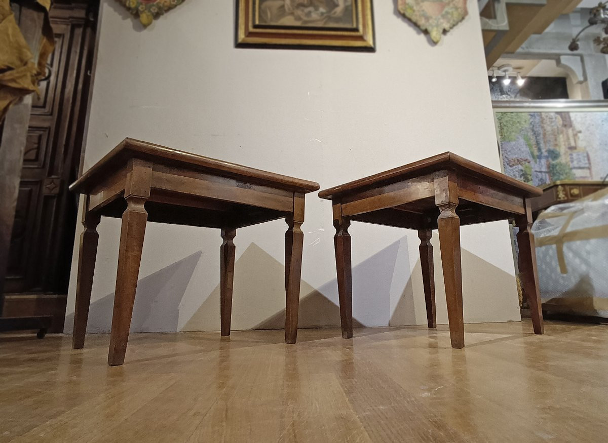 COPPIA DI TAVOLINI BASSI NEOCLASSICI FINE XVIII SECOLO -photo-5