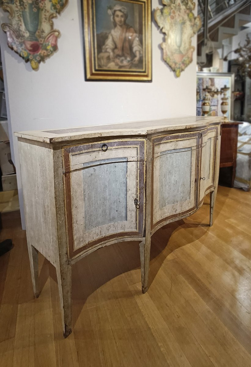 CREDENZA LACCATA IN STILE NEOCLASSICO META’ XIX SECOLO-photo-3