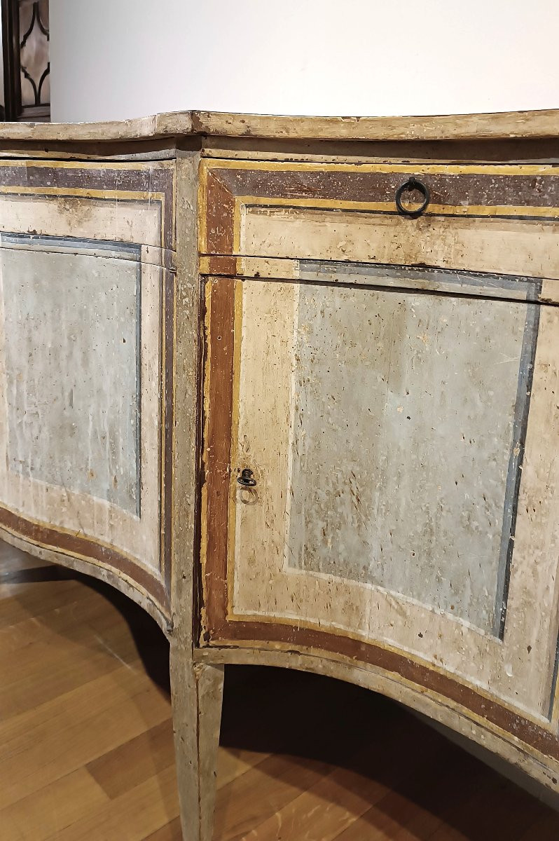 CREDENZA LACCATA IN STILE NEOCLASSICO META’ XIX SECOLO-photo-3