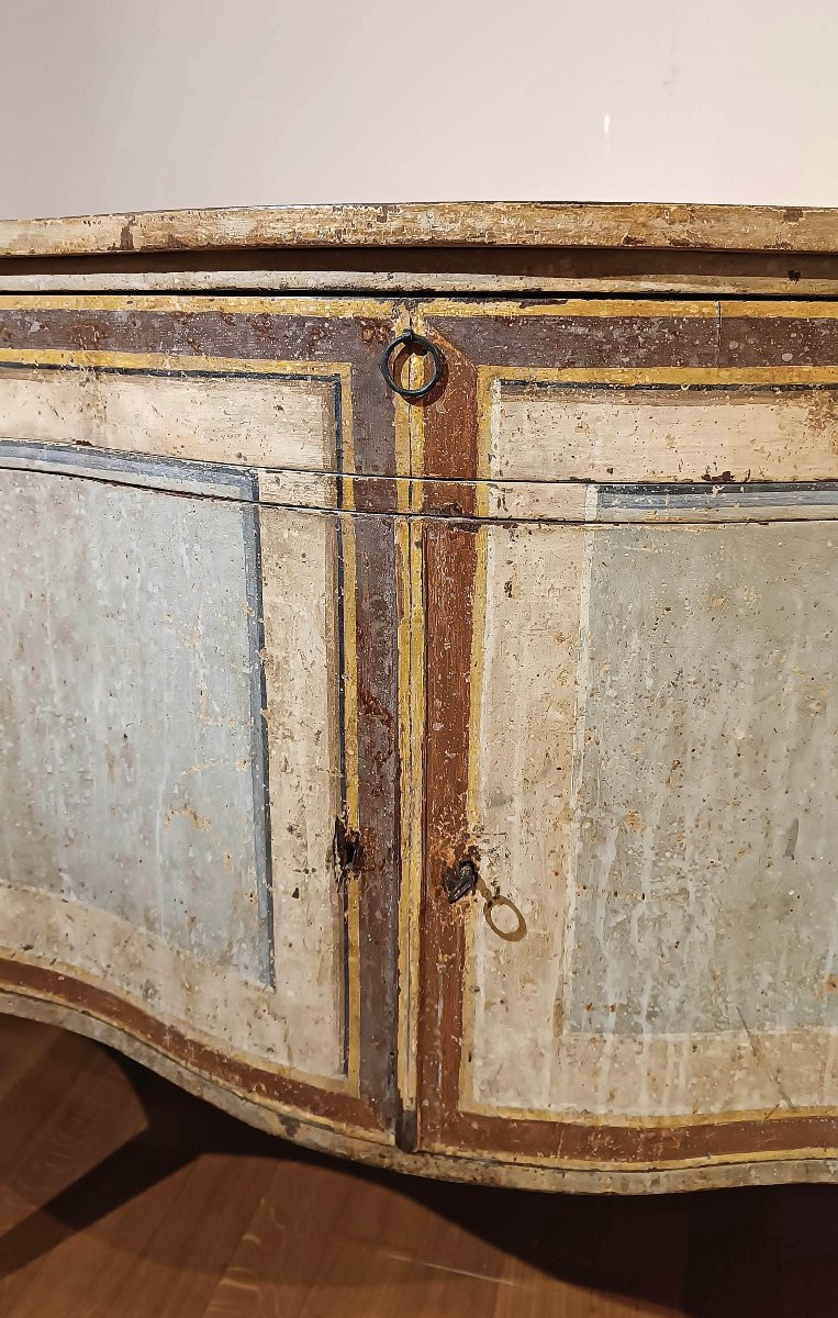 CREDENZA LACCATA IN STILE NEOCLASSICO META’ XIX SECOLO-photo-4
