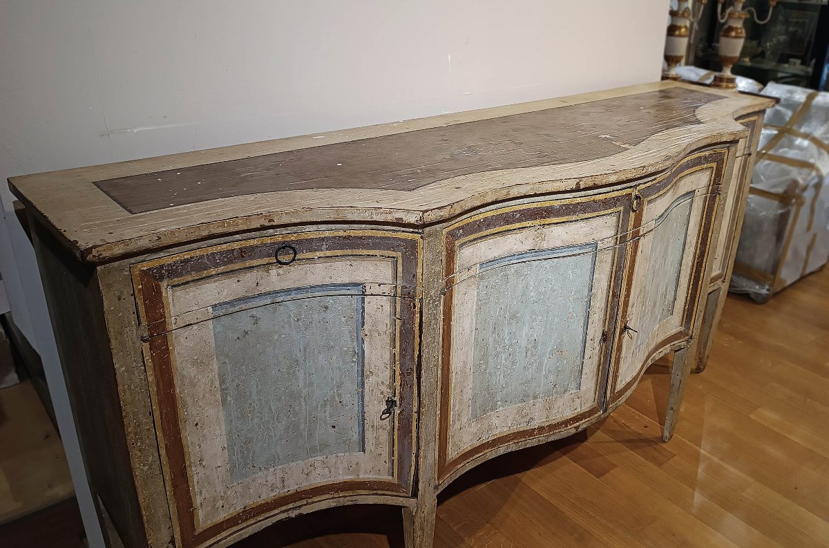 CREDENZA LACCATA IN STILE NEOCLASSICO META’ XIX SECOLO-photo-7