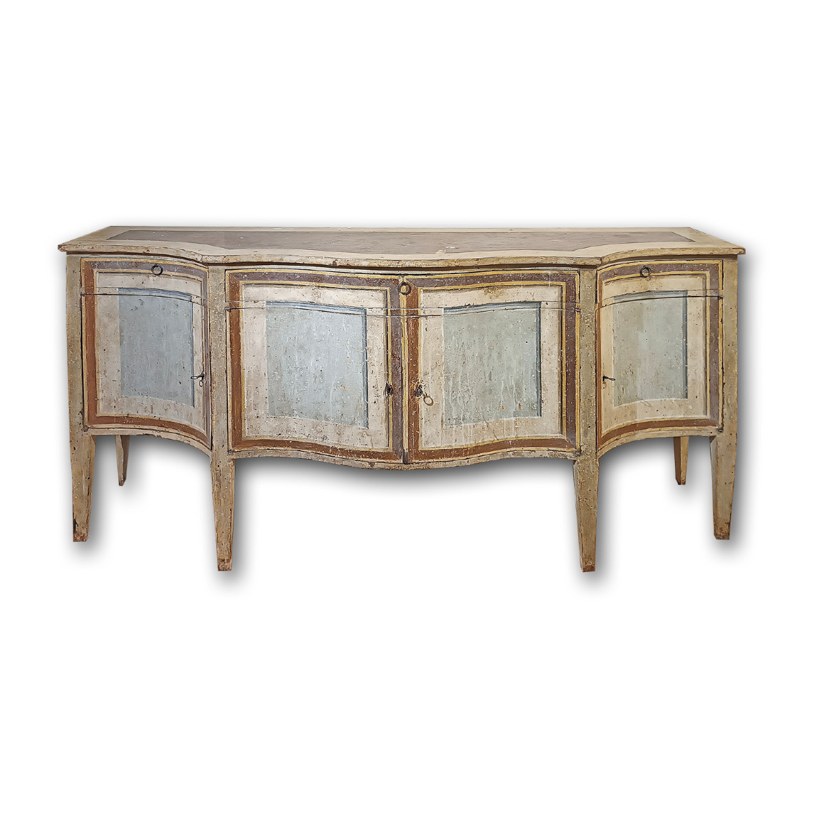 CREDENZA LACCATA IN STILE NEOCLASSICO META’ XIX SECOLO