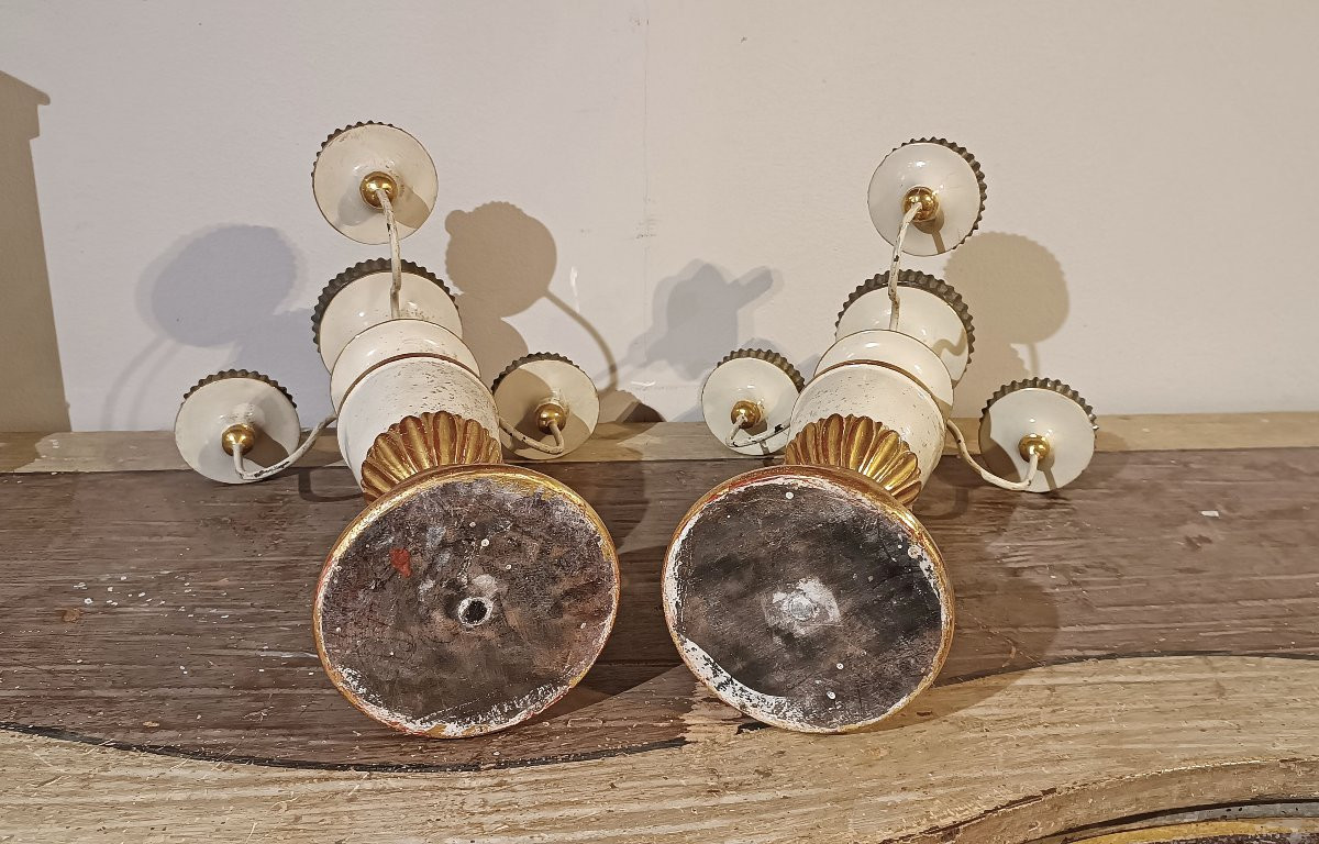 COPPIA DI CANDELIERI LUIGI XVI SECONDA META’ XVIII SECOLO-photo-5