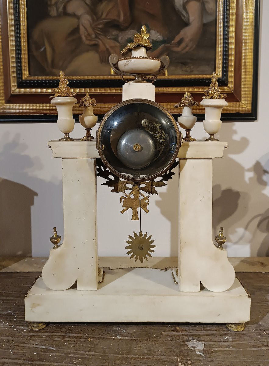 GRANDE OROLOGIO A TEMPIETTO DIRETTORIO FINE XVIII SECOLO-photo-4