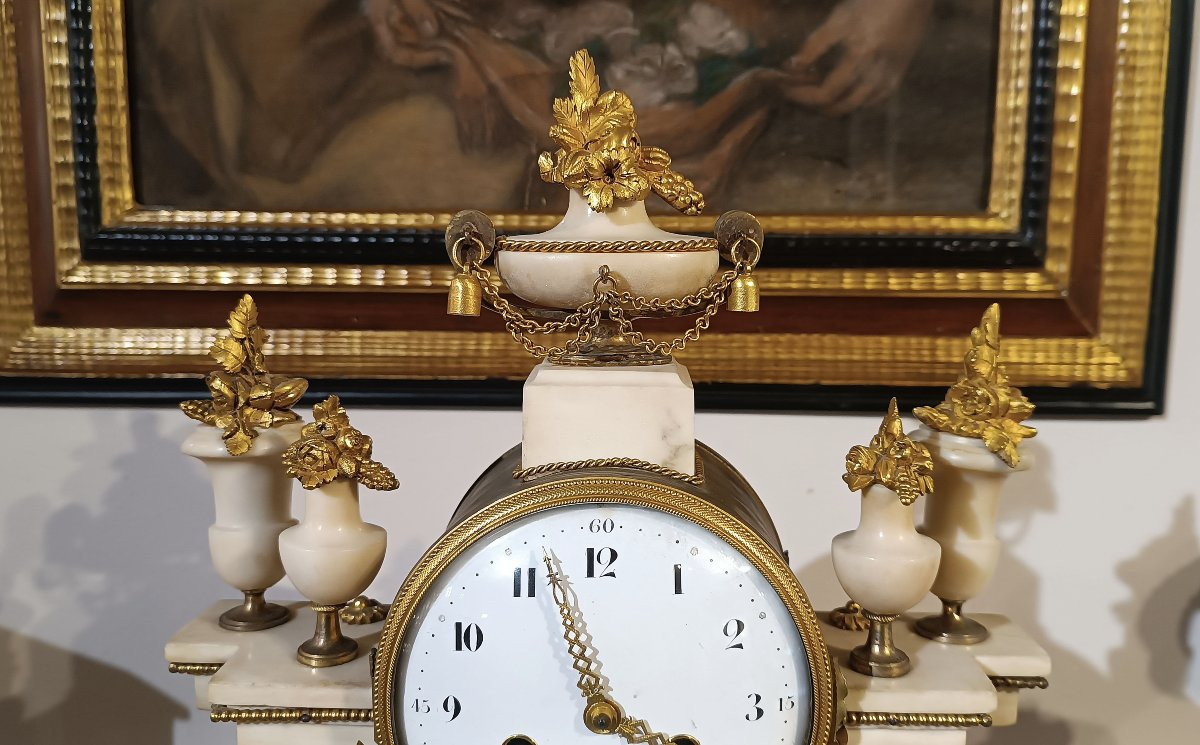 GRANDE OROLOGIO A TEMPIETTO DIRETTORIO FINE XVIII SECOLO-photo-1