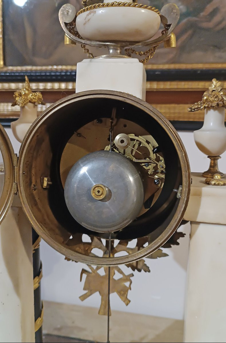 GRANDE OROLOGIO A TEMPIETTO DIRETTORIO FINE XVIII SECOLO-photo-6