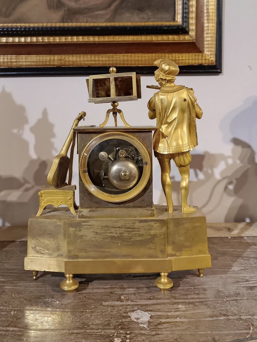 OROLOGIO NEOCLASSICO DORATO FINE DEL XVIII SECOLO -photo-4