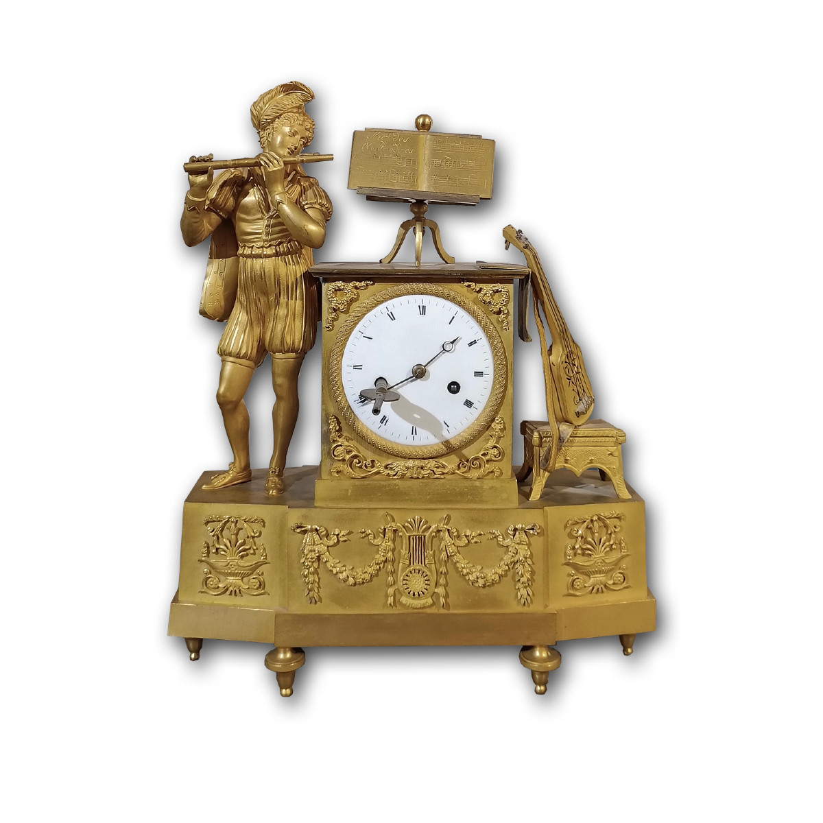 OROLOGIO NEOCLASSICO DORATO FINE DEL XVIII SECOLO 