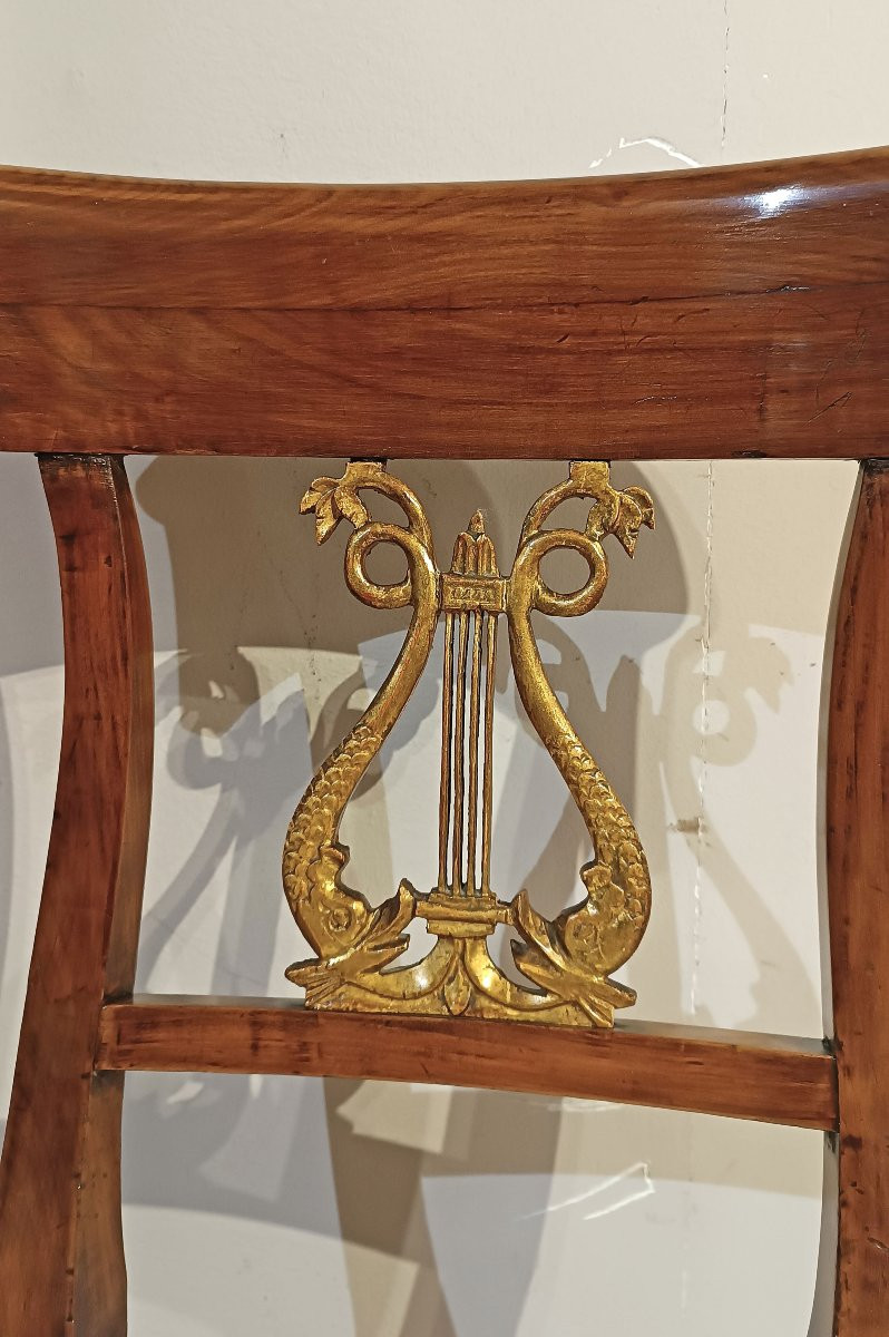 DIECI SEDIE IMPERO IN CILIEGIO PRIMO XIX SECOLO -photo-4