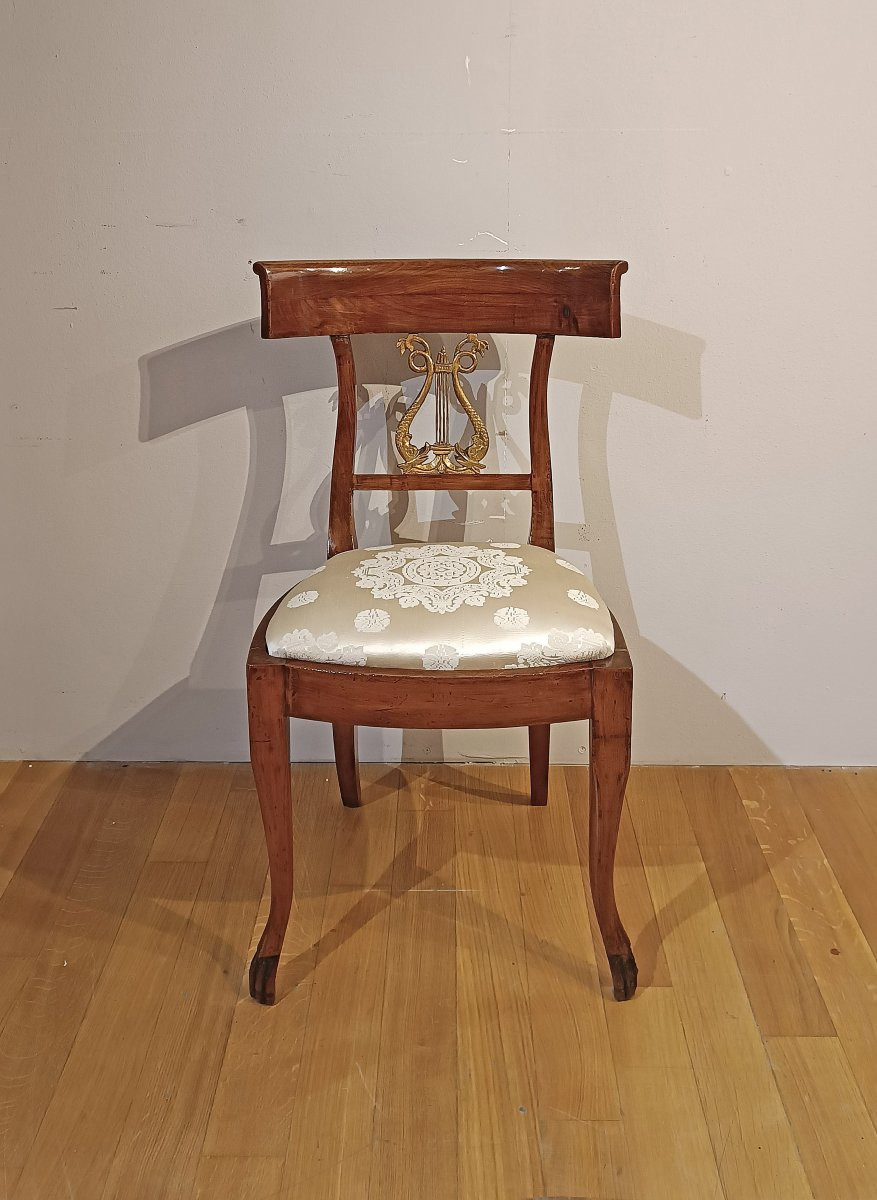 DIECI SEDIE IMPERO IN CILIEGIO PRIMO XIX SECOLO -photo-5