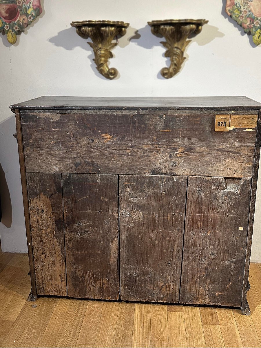 CREDENZA RINASCIMENTALE INTARSIATA INIZIO XVI SECOLO-photo-4