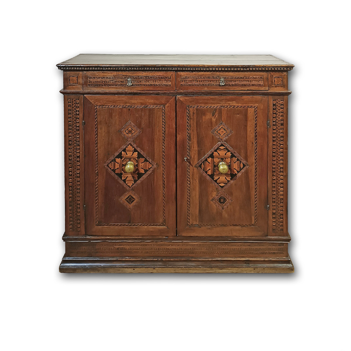 CREDENZA RINASCIMENTALE INTARSIATA INIZIO XVI SECOLO