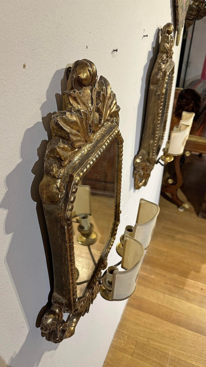 COPPIA DI VENTOLINE DORATE CARLO X PRIMA META’ XIX SECOLO -photo-2