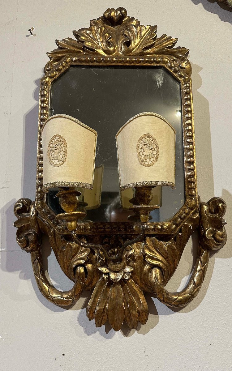 COPPIA DI VENTOLINE DORATE CARLO X PRIMA META’ XIX SECOLO -photo-5