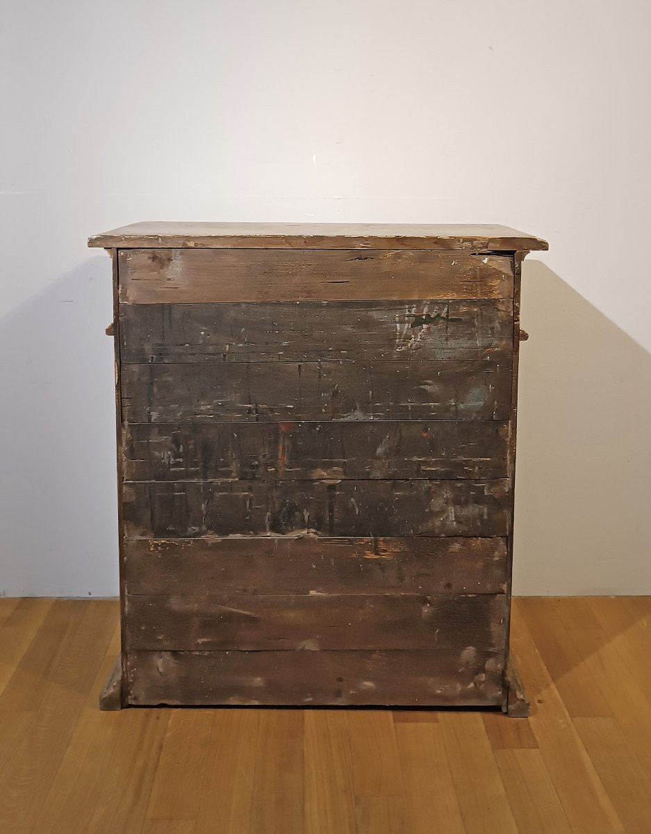 PICCOLA CREDENZA DIPINTA INIZIO XVIII SECOLO-photo-4