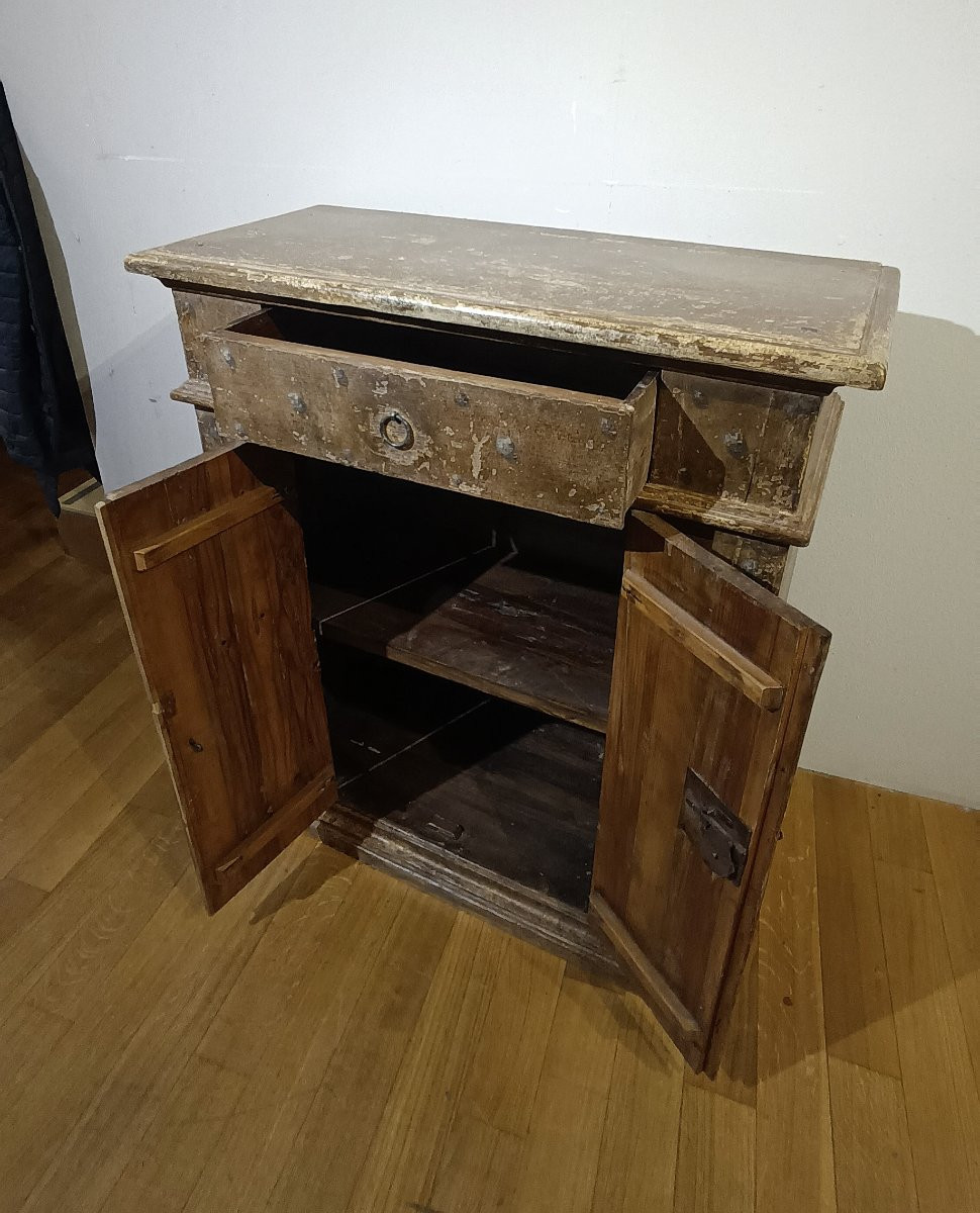 PICCOLA CREDENZA DIPINTA INIZIO XVIII SECOLO-photo-2