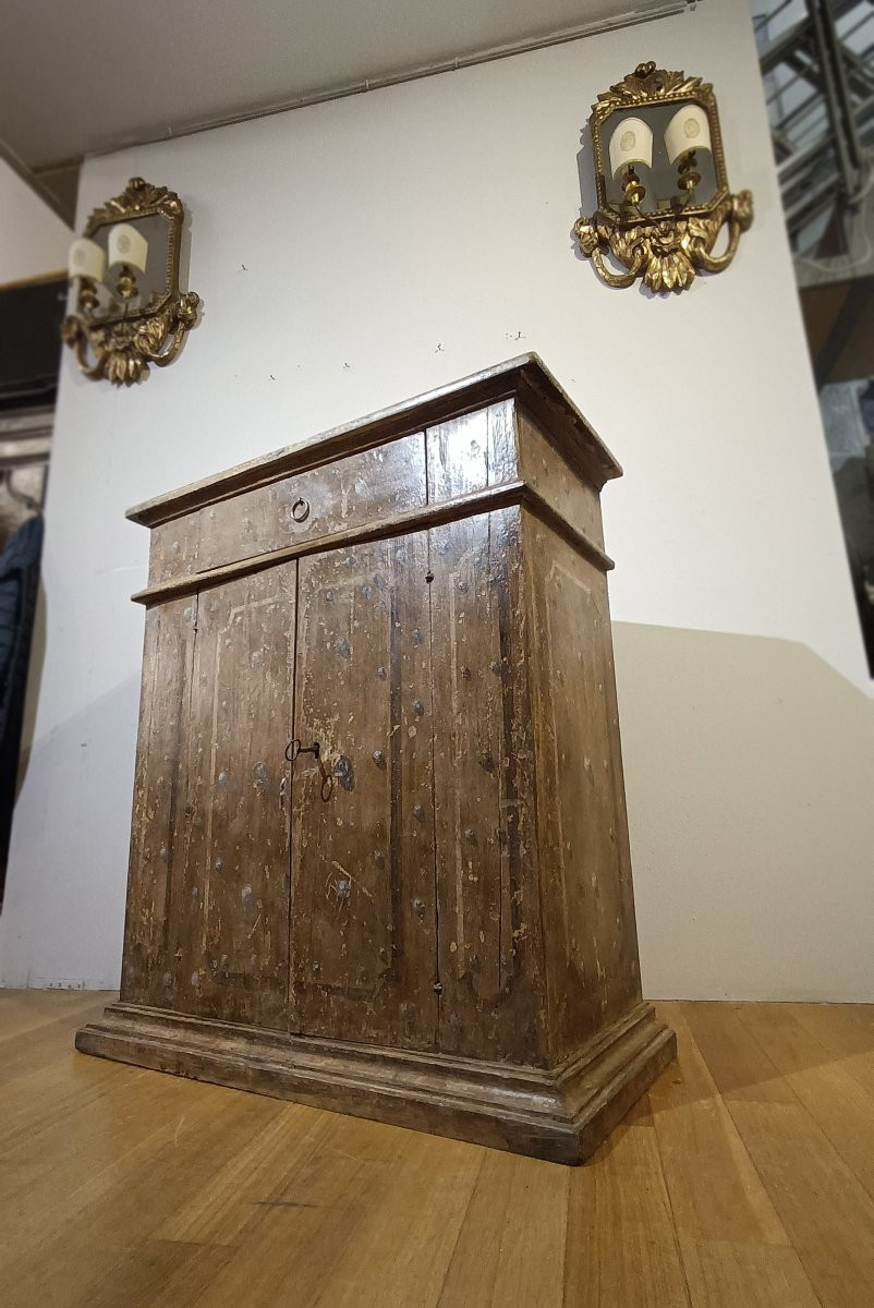 PICCOLA CREDENZA DIPINTA INIZIO XVIII SECOLO-photo-6