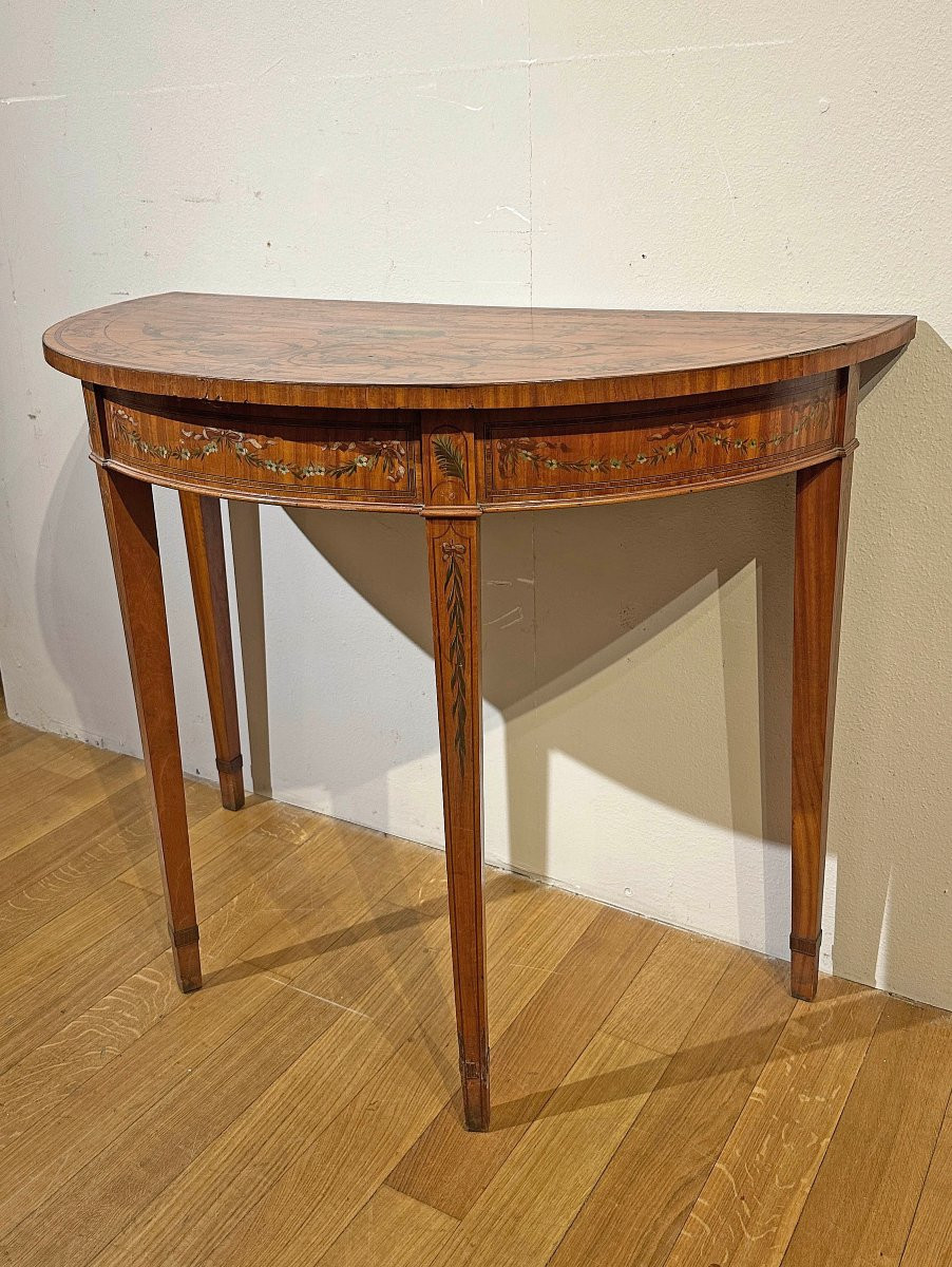 COPPIA DI CONSOLLES IN LEGNO DIPINTO PRIMA META’ XIX SECOLO -photo-3