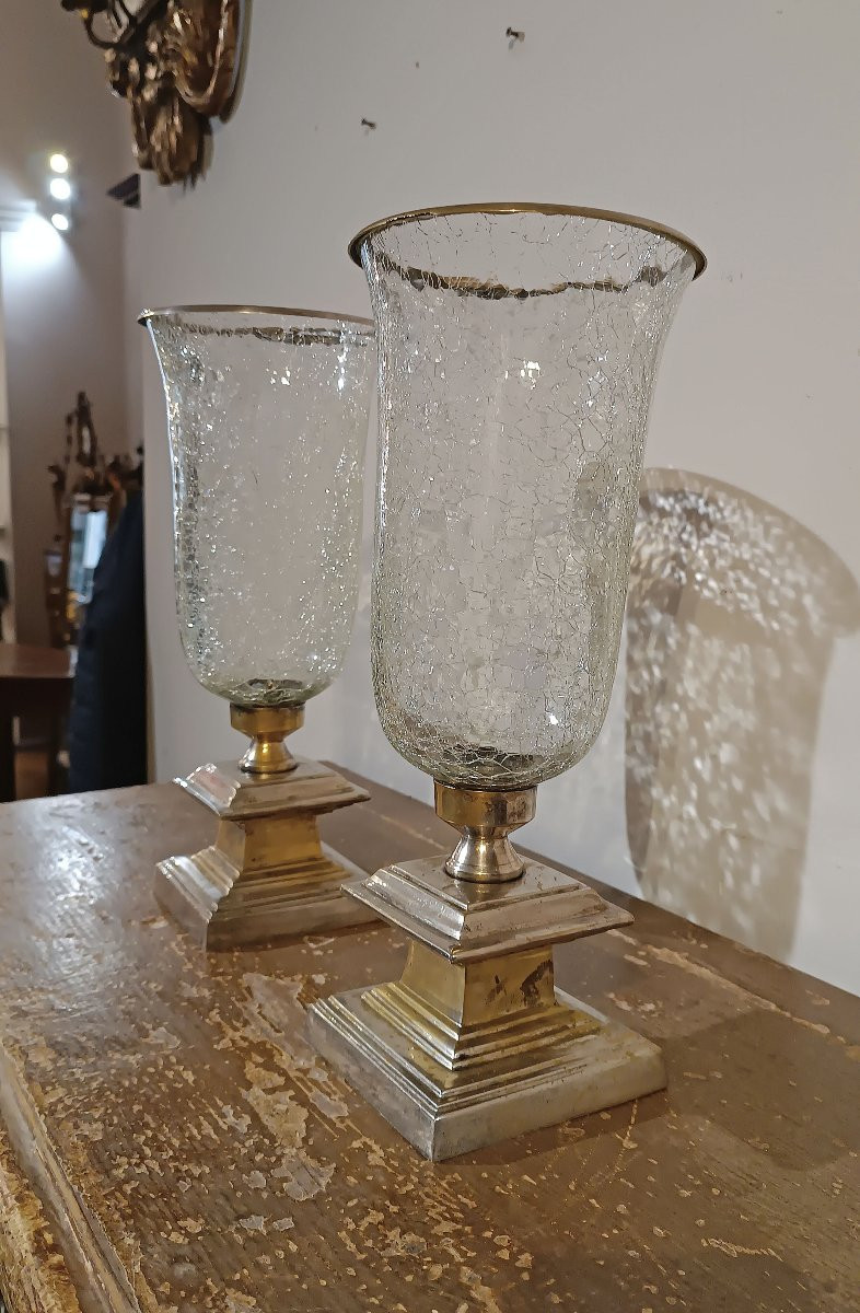 COPPIA DI CANDELIERI PRIMA META’ XIX SECOLO -photo-3