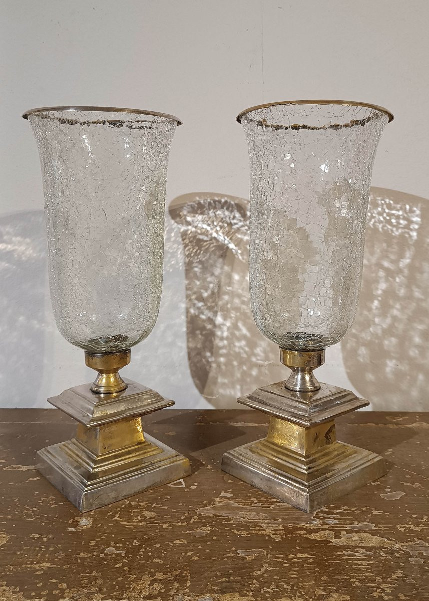 COPPIA DI CANDELIERI PRIMA META’ XIX SECOLO -photo-4