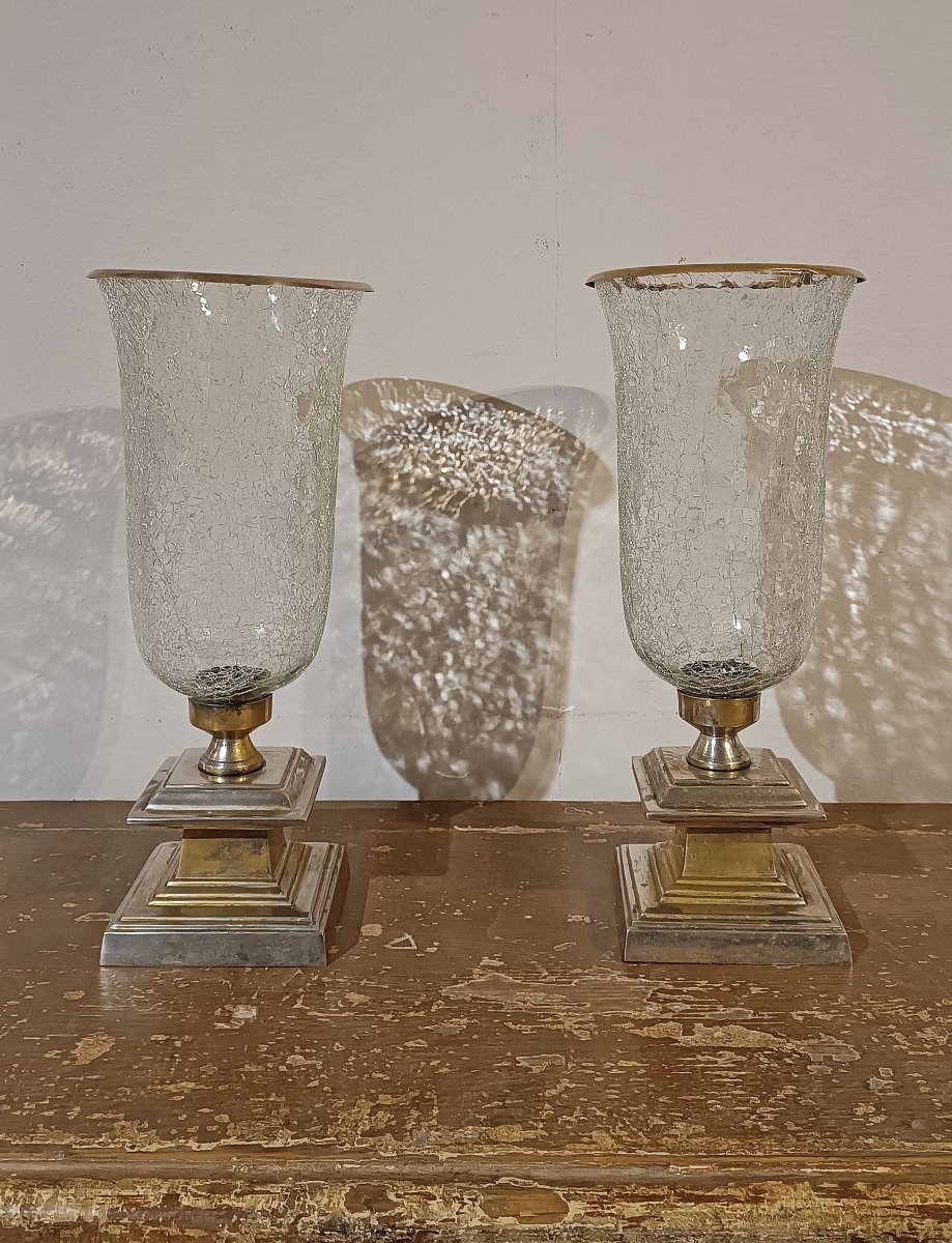 COPPIA DI CANDELIERI PRIMA META’ XIX SECOLO -photo-1