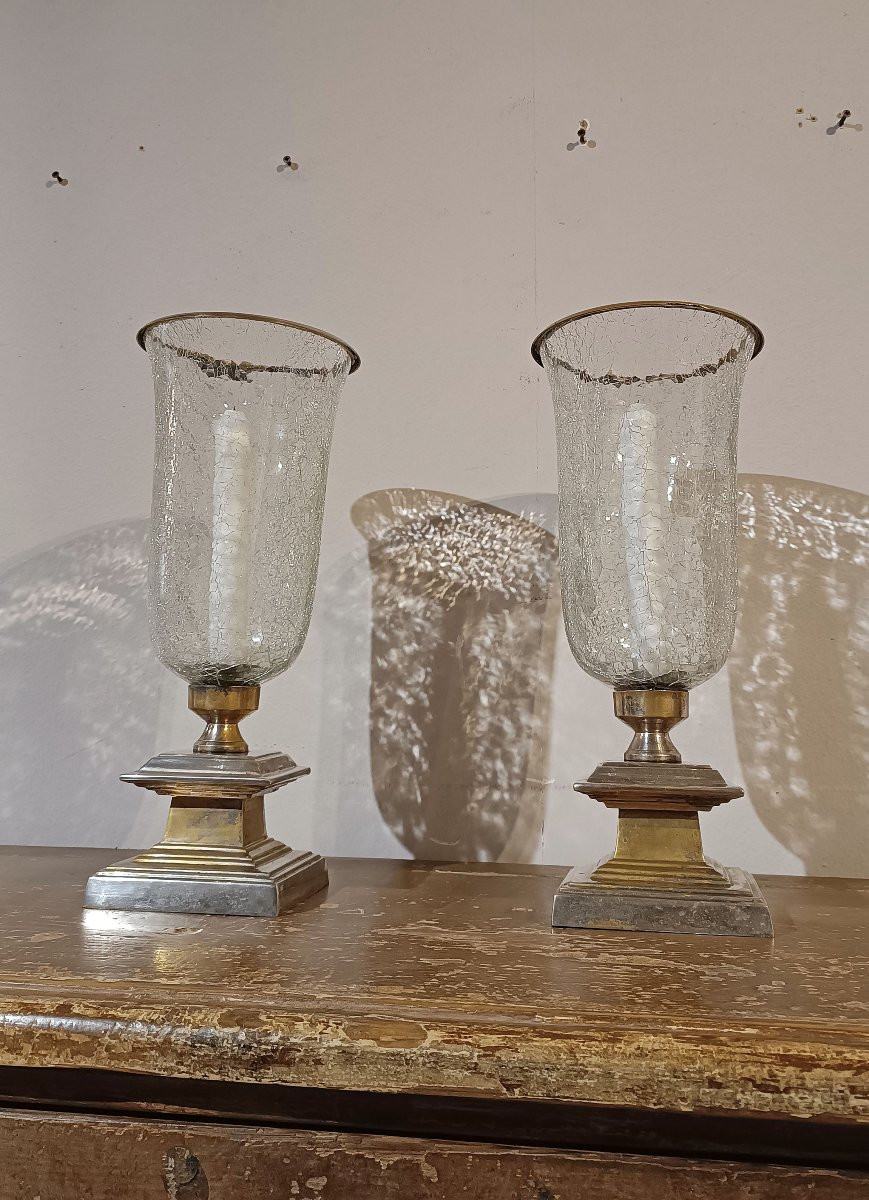 COPPIA DI CANDELIERI PRIMA META’ XIX SECOLO -photo-4