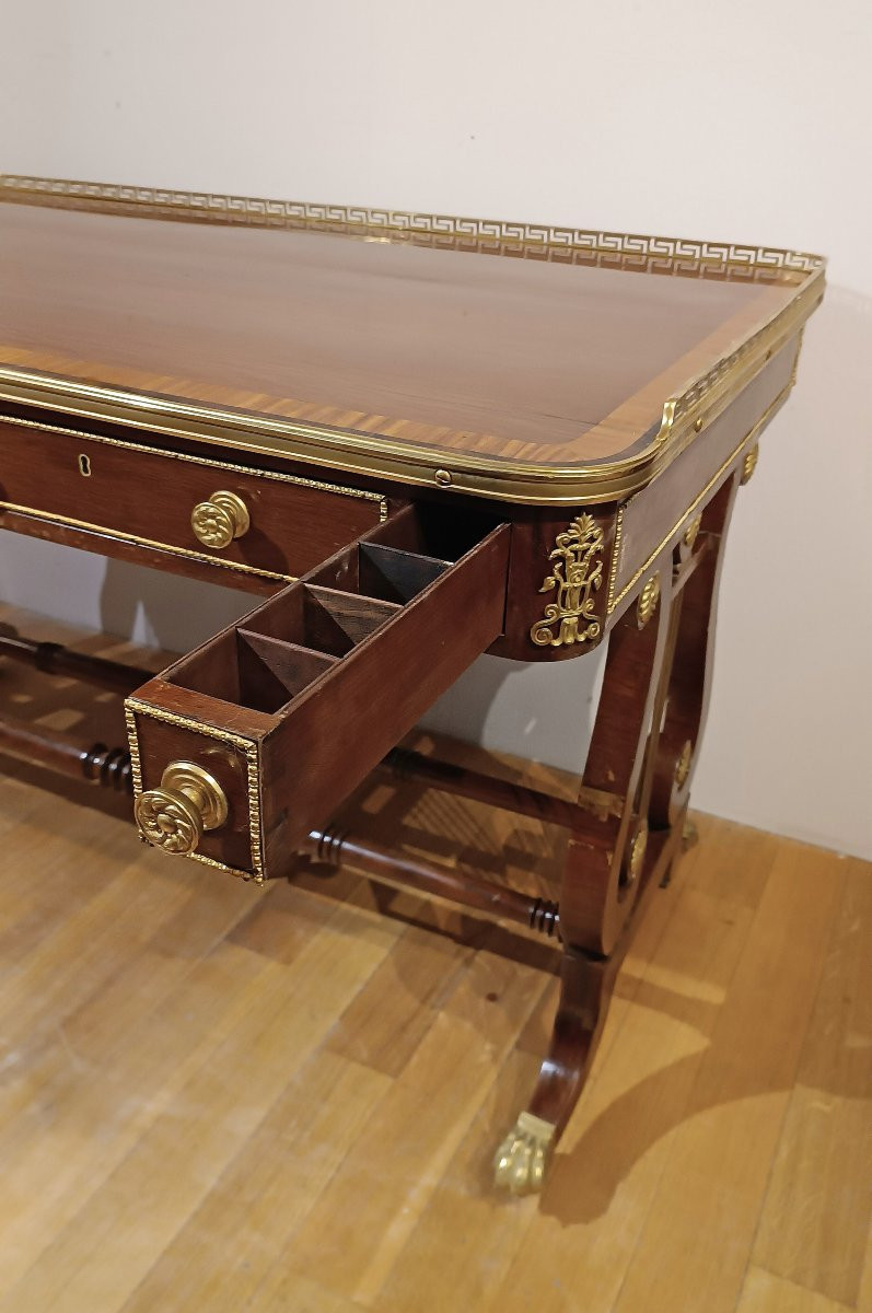 SCRITTOIO LASTRONATO NAPOLEONE III META’ XIX SECOLO-photo-2