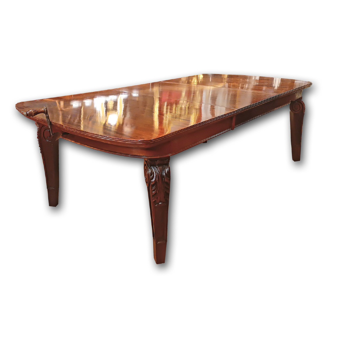 TAVOLO DA PRANZO IN MOGANO CARLO X PRIMA META’ XIX SECOLO 