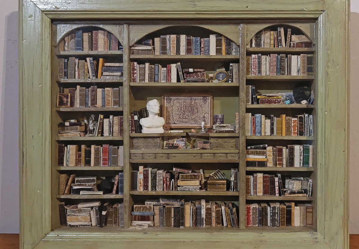 MINIATURA DI LIBRERIA FINE XIX SECOLO -photo-4