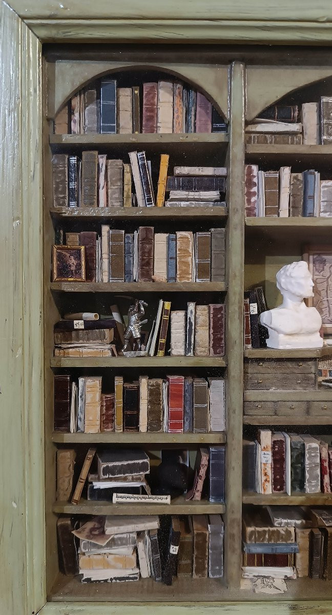 MINIATURA DI LIBRERIA FINE XIX SECOLO -photo-1