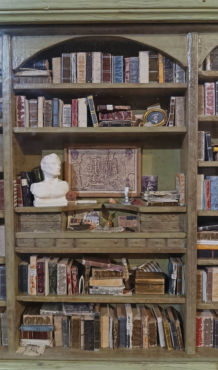 MINIATURA DI LIBRERIA FINE XIX SECOLO -photo-2