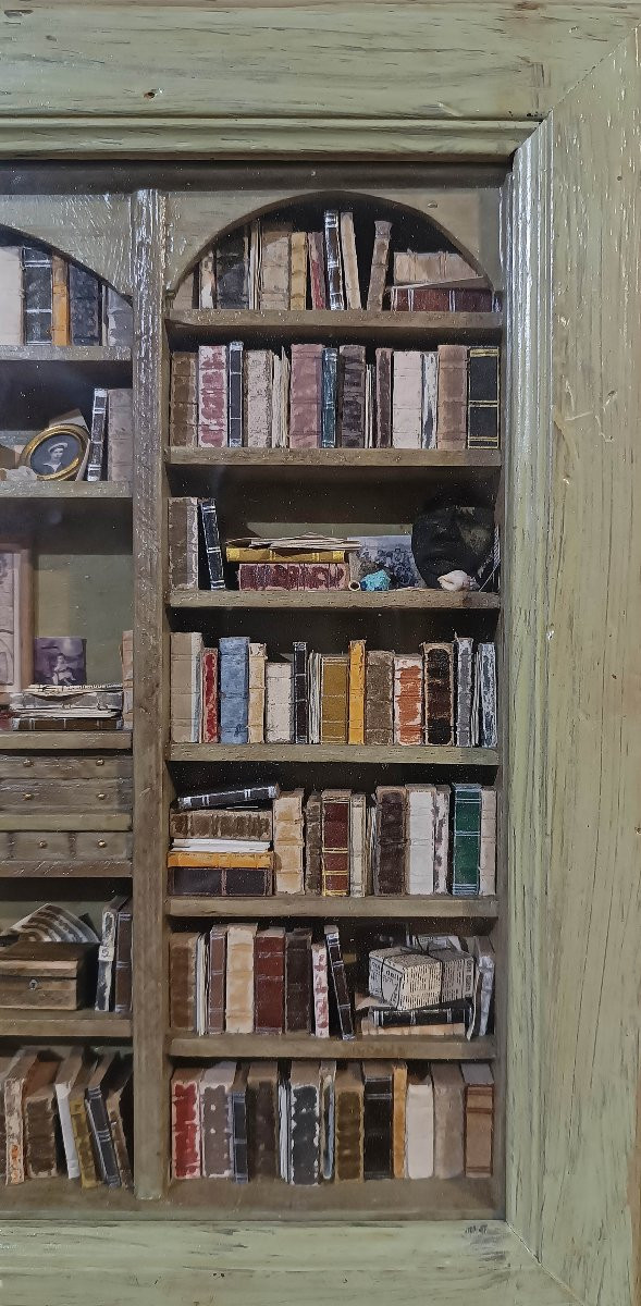 MINIATURA DI LIBRERIA FINE XIX SECOLO -photo-3