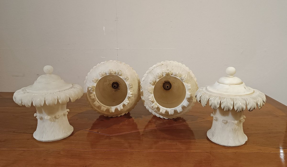 COPPIA DI VASI IN ALABASTRO SECONDA META’ XVIII SECOLO-photo-3