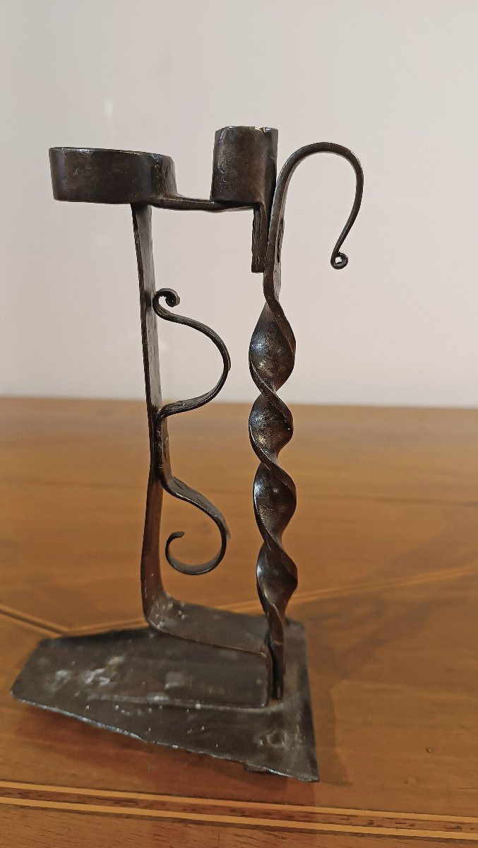 PORTACANDELA IN FERRO FINE DEL XVI SECOLO-photo-2