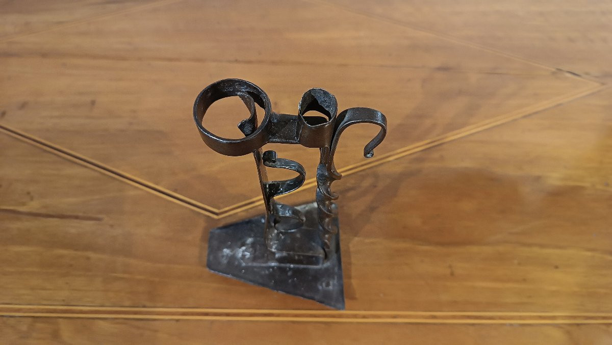 PORTACANDELA IN FERRO FINE DEL XVI SECOLO-photo-3