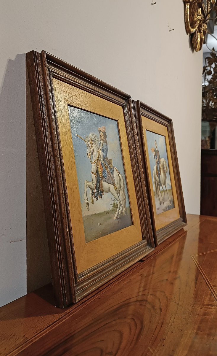 COPPIA DI DIPINTI SU LEGNO PRIMA META’ XIX SECOLO-photo-5
