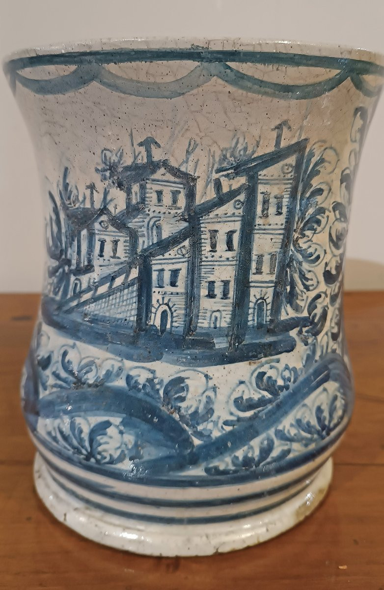 ALBARELLO IN MAIOLICA XVII SECOLO -photo-3