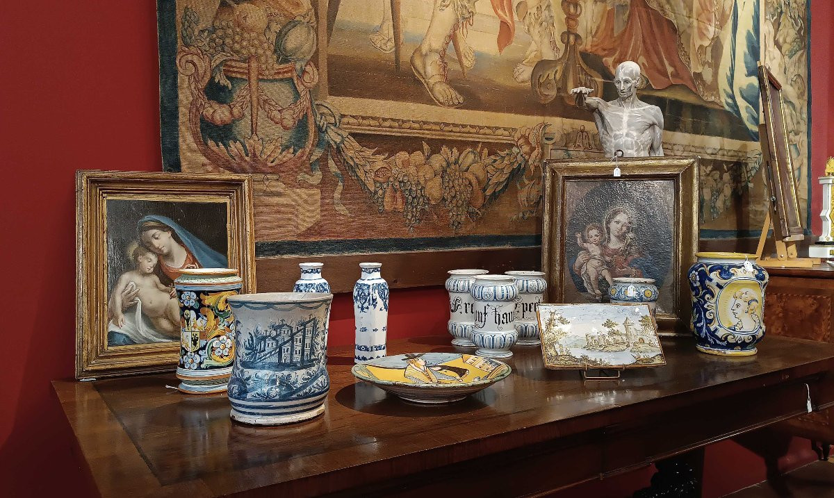 ALBARELLO IN MAIOLICA XVII SECOLO -photo-6