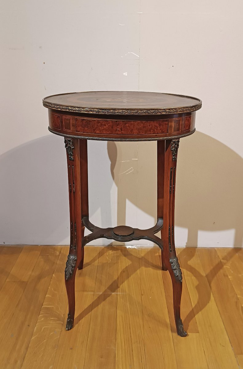 TAVOLINO INTARSIATO NAPOLEONE III META’ XIX SECOLO-photo-4