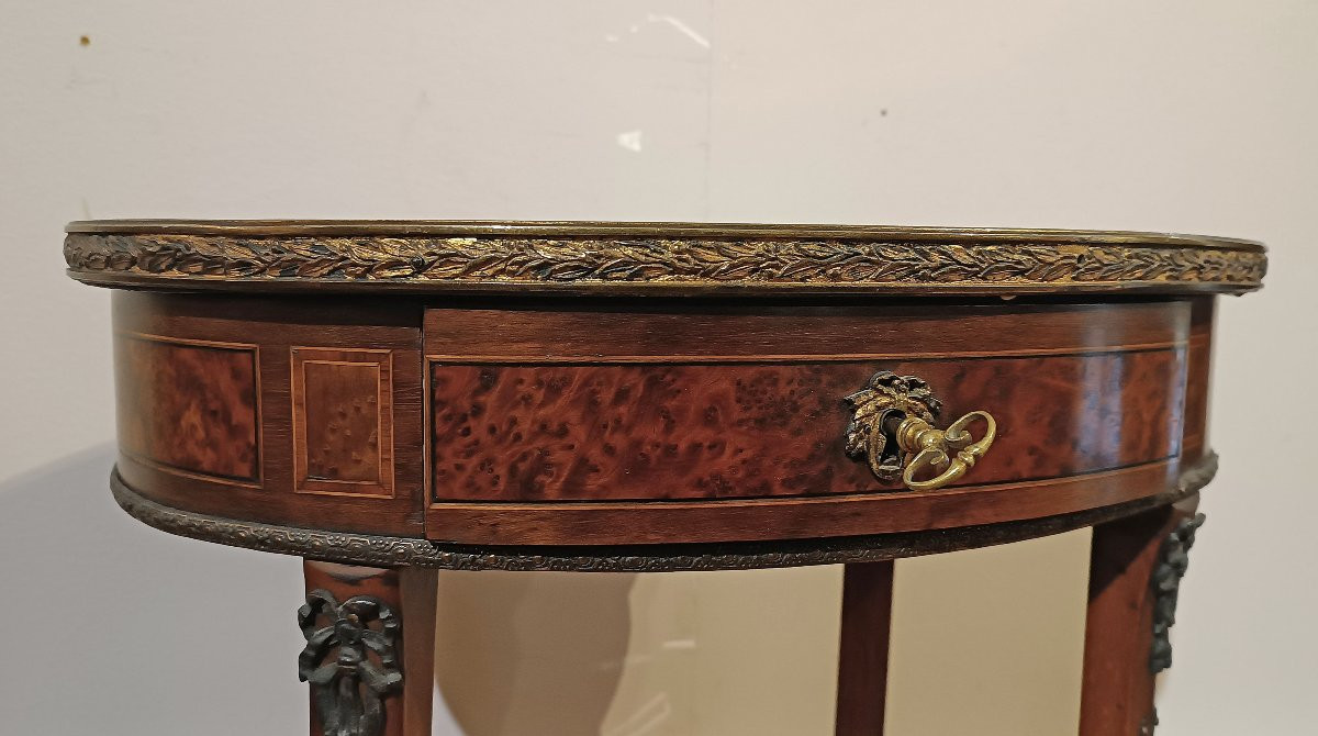 TAVOLINO INTARSIATO NAPOLEONE III META’ XIX SECOLO-photo-2