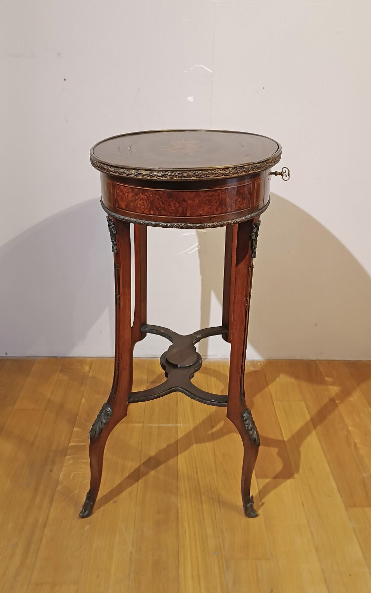 TAVOLINO INTARSIATO NAPOLEONE III META’ XIX SECOLO-photo-8