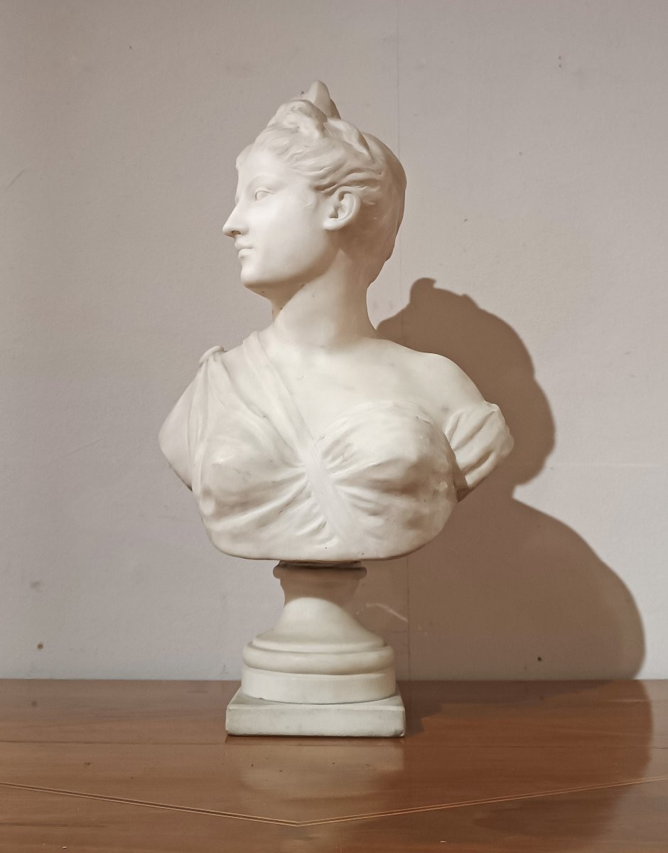 BUSTO IN MARMO DI DIANA CACCIATRICE PRIMA META’ XIX SECOLO-photo-2