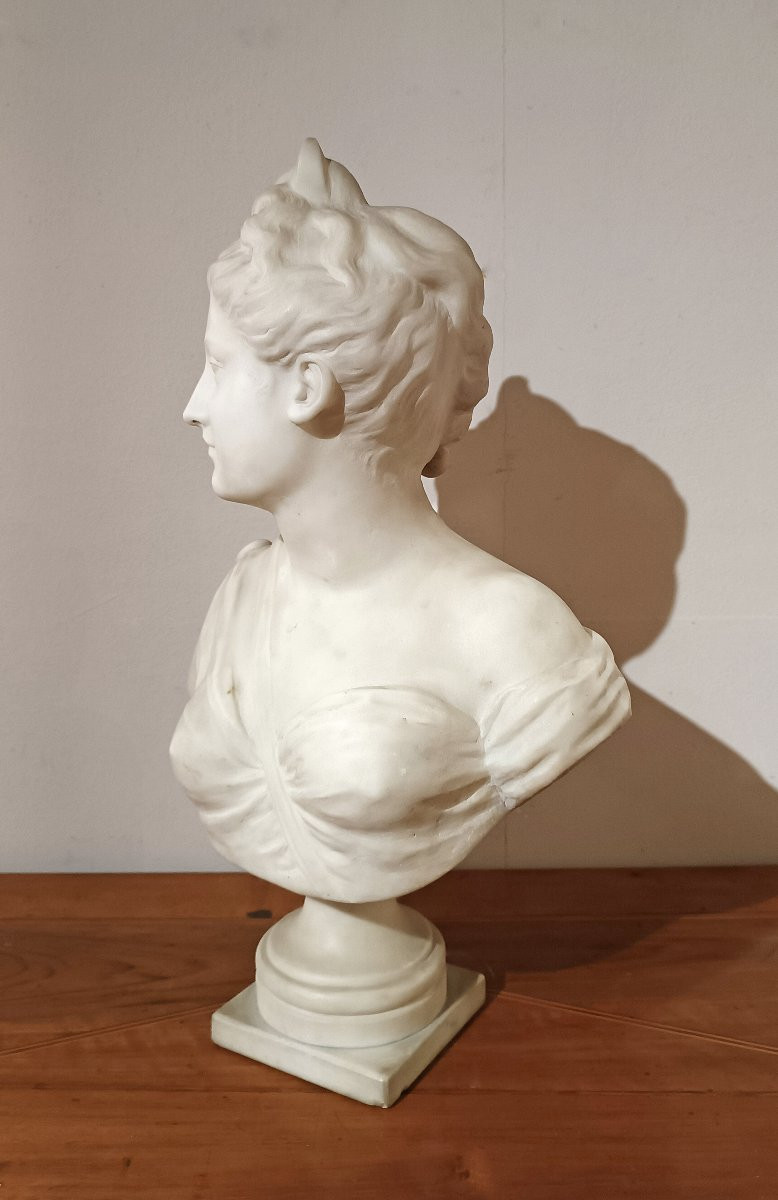 BUSTO IN MARMO DI DIANA CACCIATRICE PRIMA META’ XIX SECOLO-photo-3