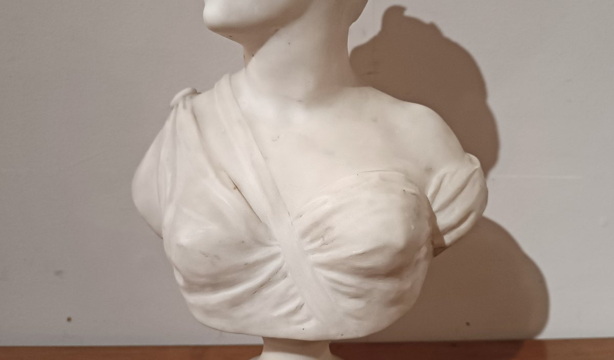 BUSTO IN MARMO DI DIANA CACCIATRICE PRIMA META’ XIX SECOLO-photo-1